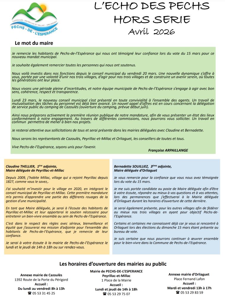 echo 04 2026 Echos des Pechs 04 2026